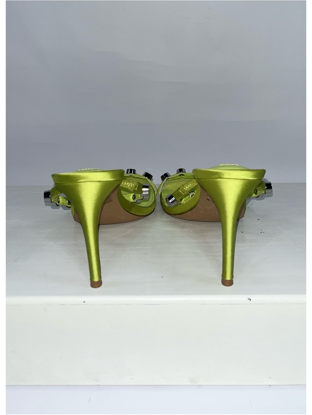 Steve Madden Lime Green Studded Stiletto Mule - Picture 4 of 5